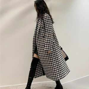 Houndstooth Long Coat